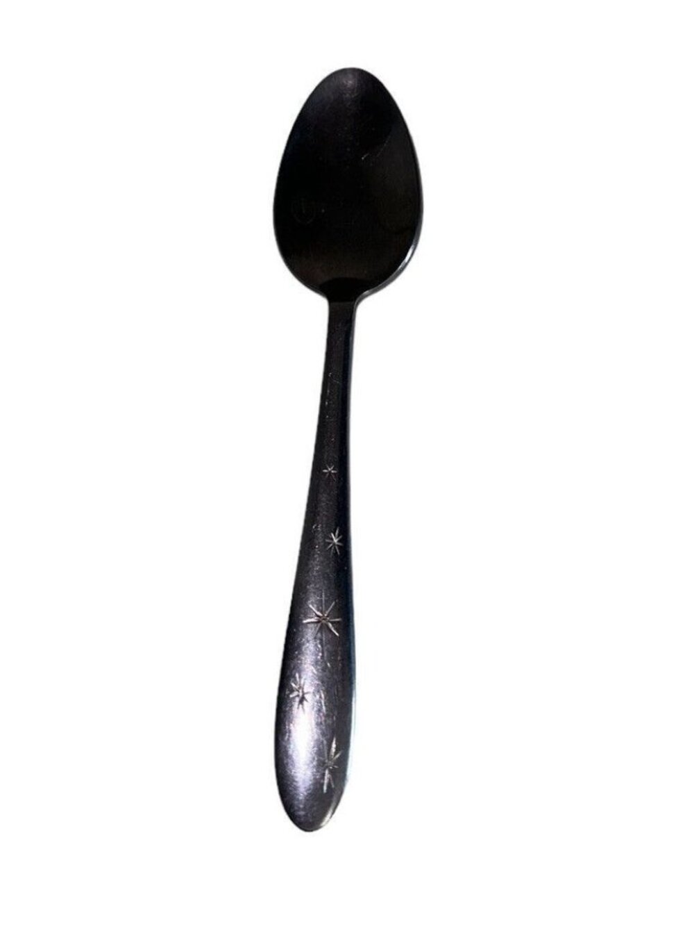 Vintage MCM Marcrest Atomic Starburst 7.25” Spoon Made In USA Stainless Steel